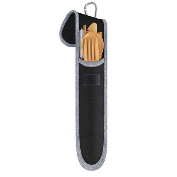 Bamboo Cutlery Set for Travel, Camping, and Everyday Use