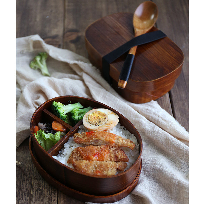 Japanese Wooden Bento Lunch Box