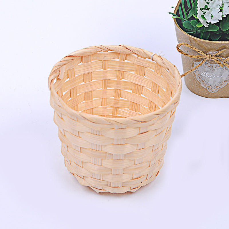 Bamboo & Straw Storage Basket Bamboo & Straw Storage Basket