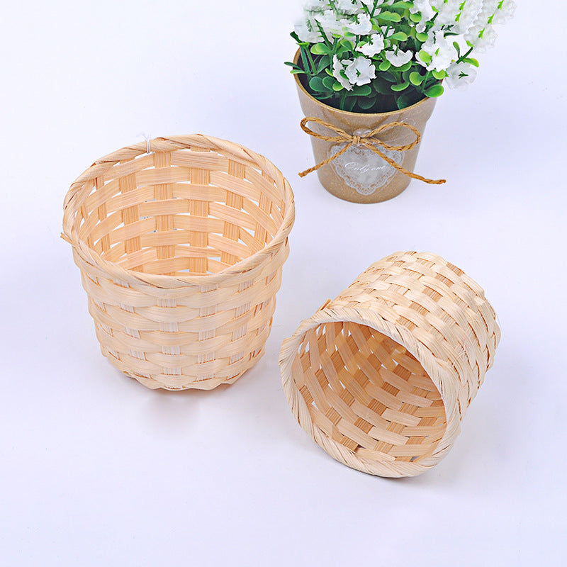 Bamboo & Straw Storage Basket Bamboo & Straw Storage Basket