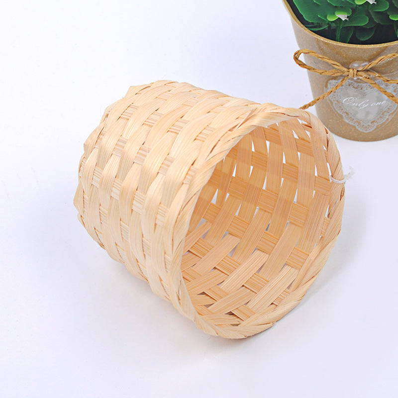 Bamboo & Straw Storage Basket Bamboo & Straw Storage Basket
