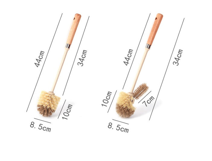 Wooden Handle Toilet & Cleaning Brush