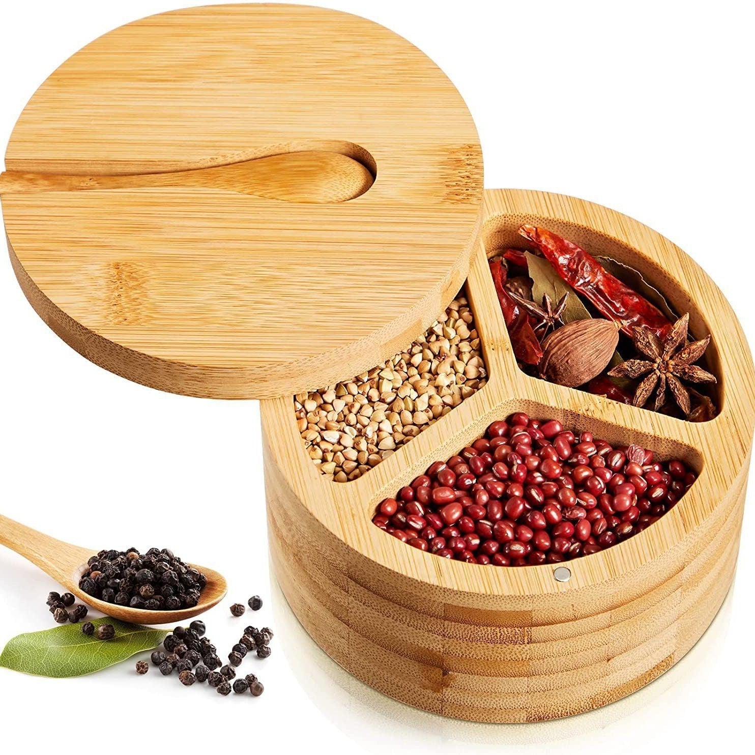 Bamboo Salt Jar & Seasoning Box