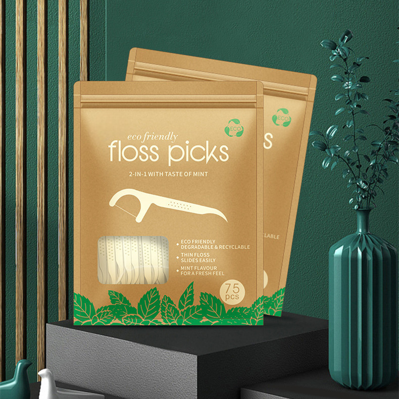 Eco-Friendly Degradable Dental Floss Sticks