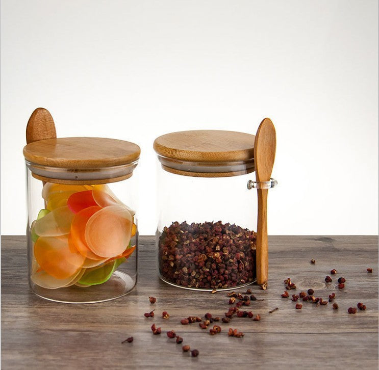 Salt & Sugar Jar with Bamboo Lid