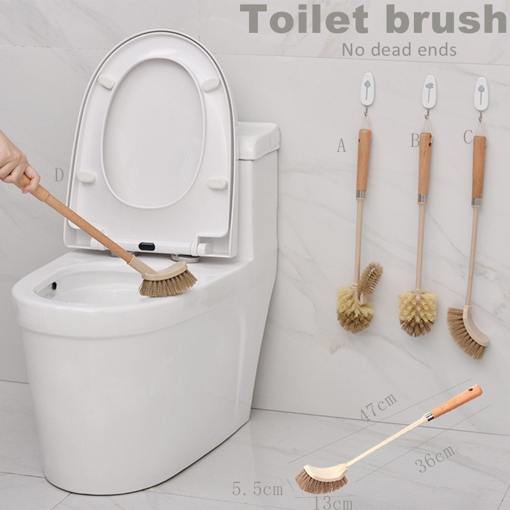 Wooden Handle Toilet & Cleaning Brush