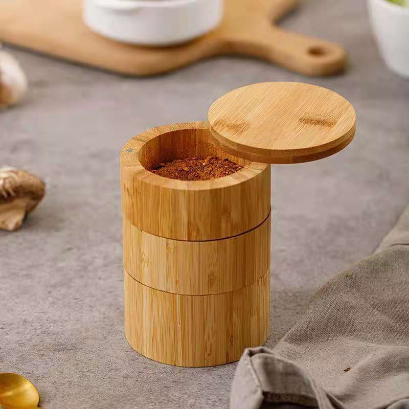 Bamboo Salt Jar & Seasoning Box