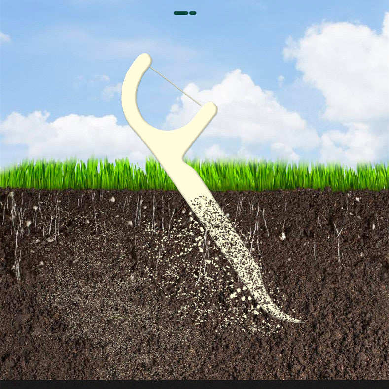 Eco-Friendly Degradable Dental Floss Sticks
