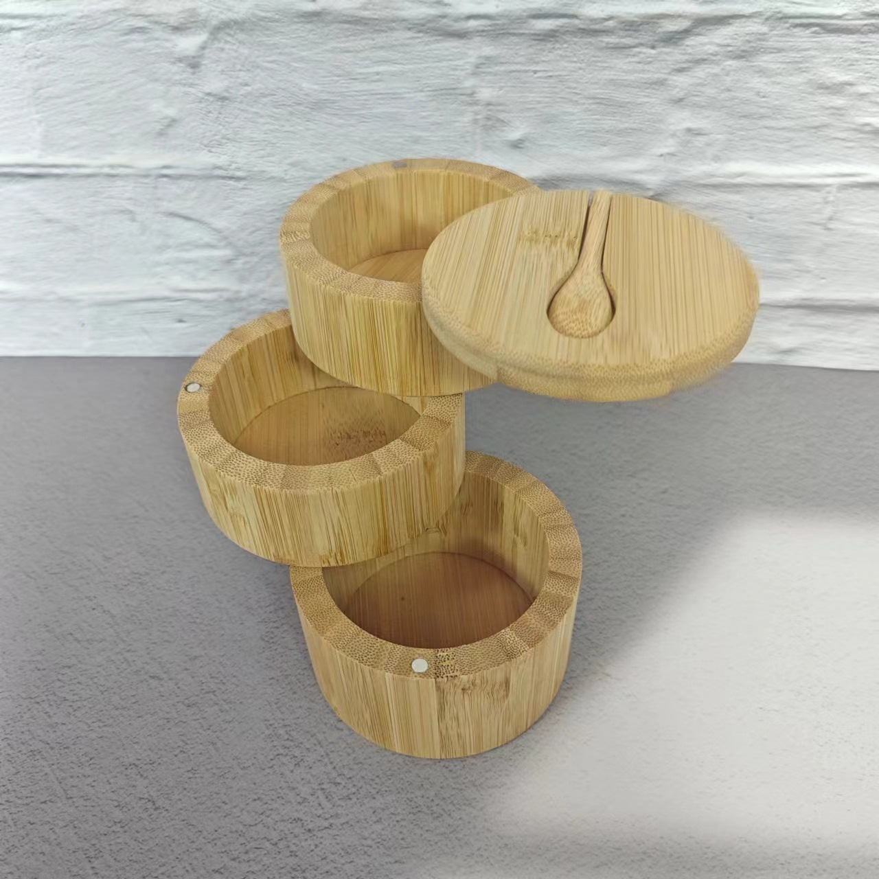 Bamboo Salt Jar & Seasoning Box