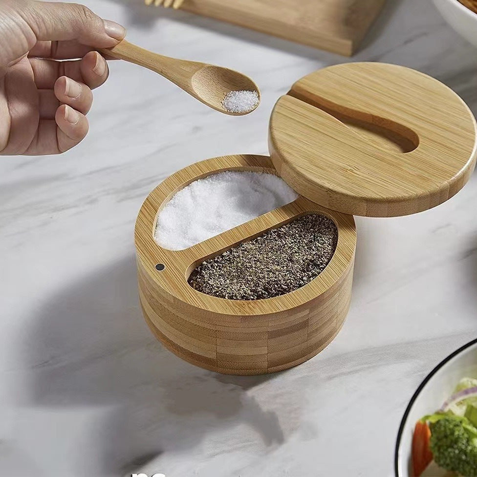 Bamboo Salt Jar & Seasoning Box
