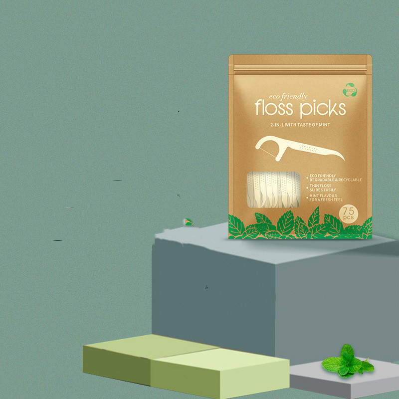 Eco-Friendly Degradable Dental Floss Sticks
