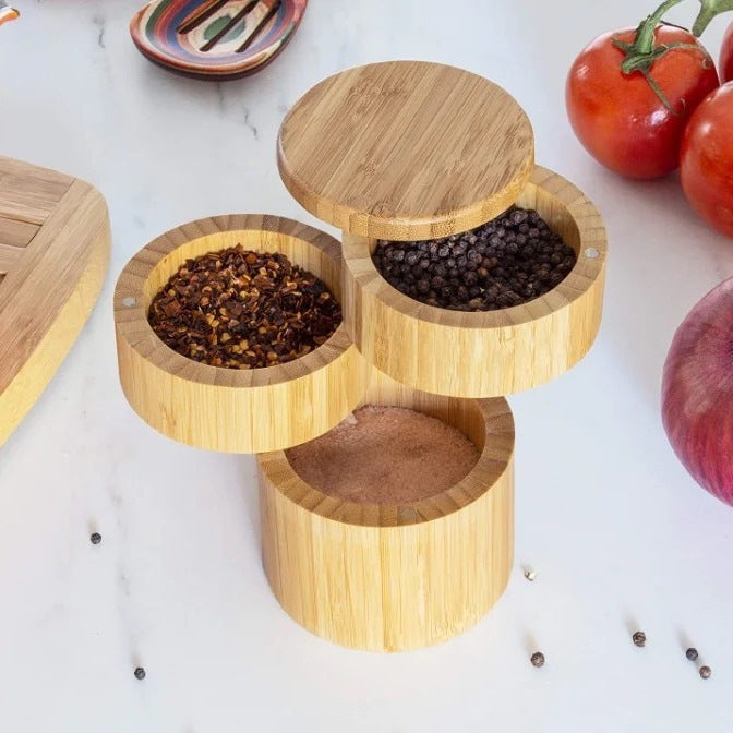 Bamboo Salt Jar & Seasoning Box