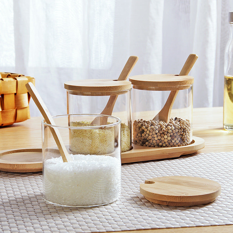 Salt & Sugar Jar with Bamboo Lid