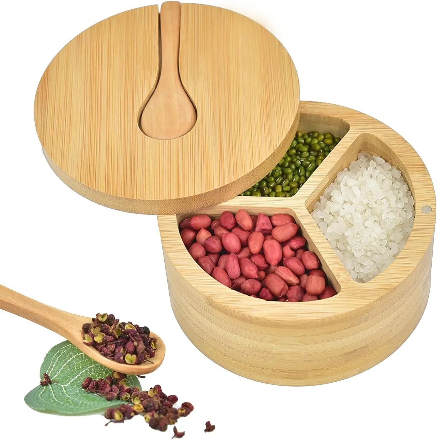 Bamboo Salt Jar & Seasoning Box