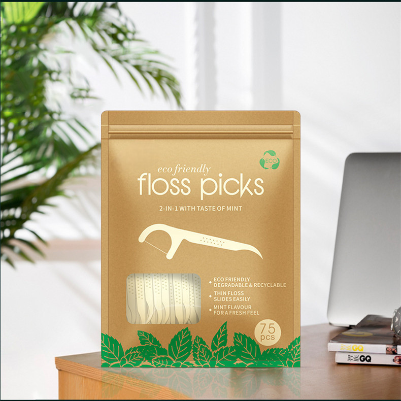 Eco-Friendly Degradable Dental Floss Sticks